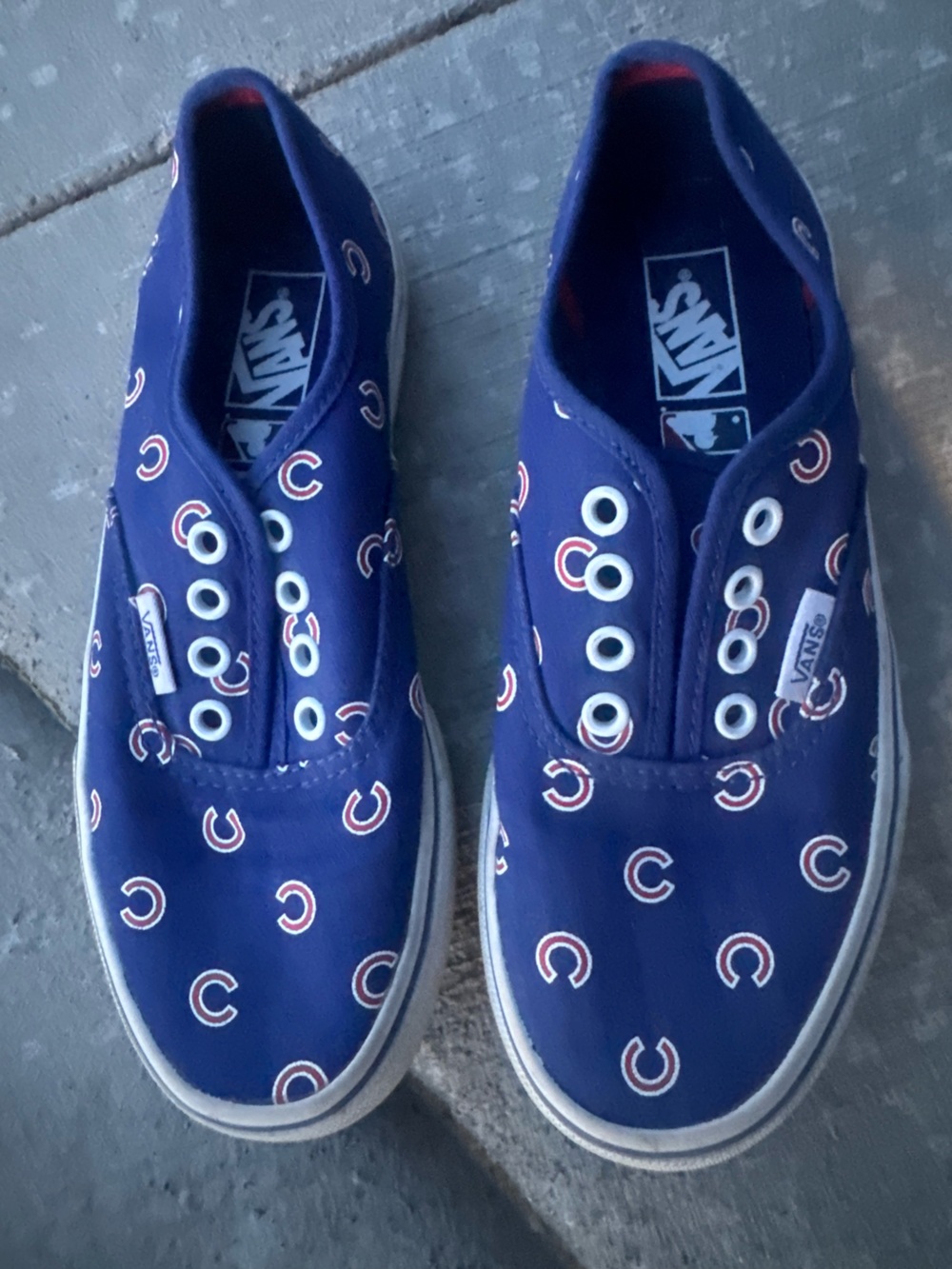 Vans x MLB Chicago Cubs Canvas Sneakers - Youth Size 2.0